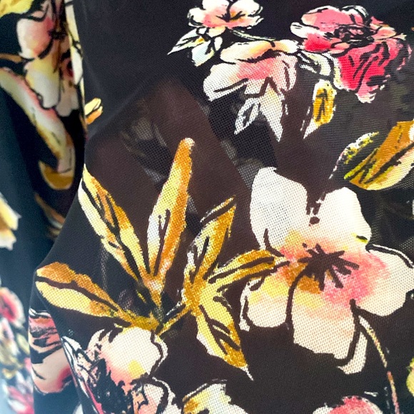 Floral Flounced Dress-2X - Picture 6 of 14